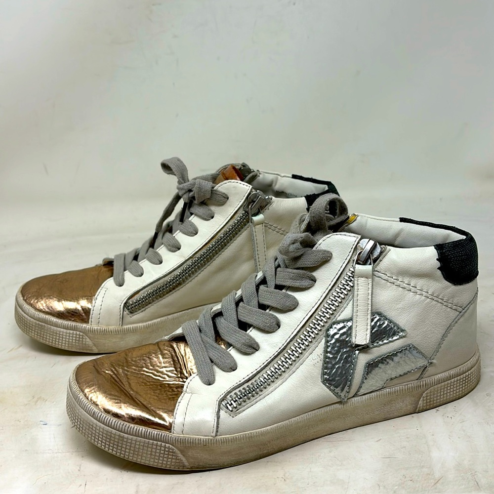 dolce vita metallic sneakers